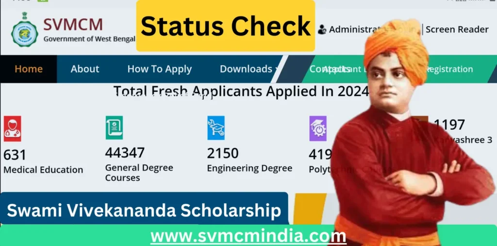 Status check; Swami Vivekananda Scholarship